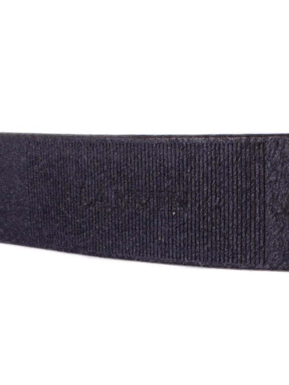 LANVIN Black Blue 2-Tone Nylon Leather Belt